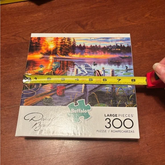 DARRELL BRUSH LARGE PIECE Lakeside Sunset Puzzle - Picture 9 of 10